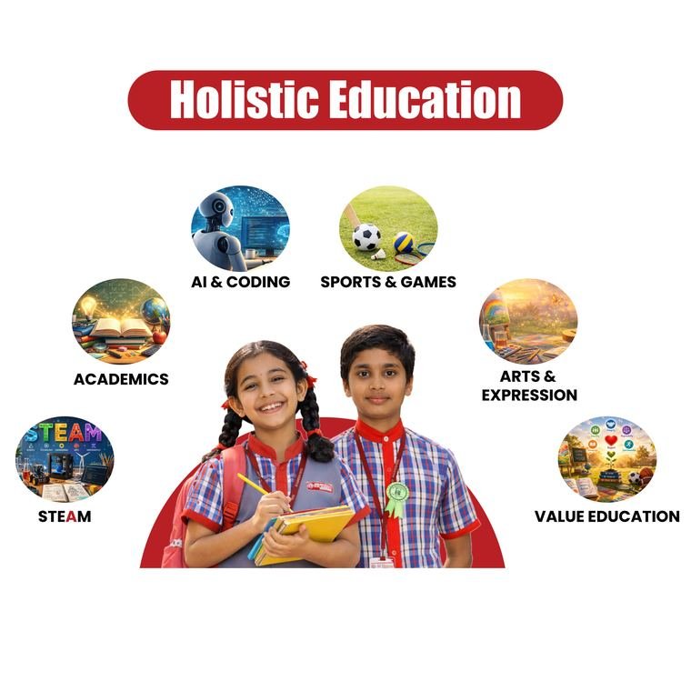 Holistic education at Sri Triveni: academics, STEAM, AI and coding, sports, arts and value education